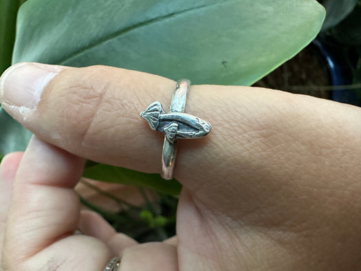 Sterling Silver Mushroom Stacking Ring