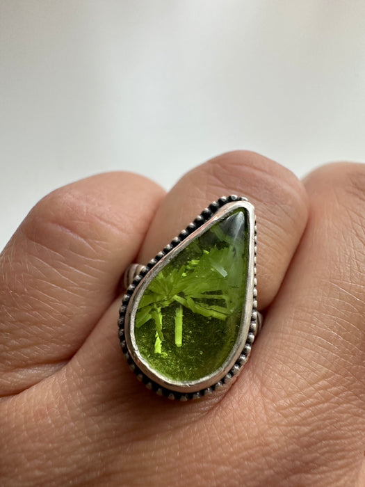 Sterling Silver Bridewell Stone Ring Size US 7