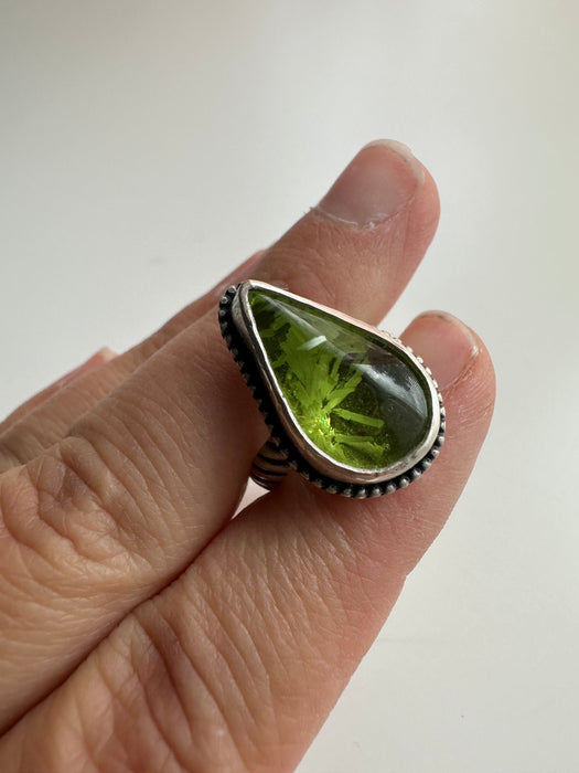 Sterling Silver Bridewell Stone Ring Size US 7