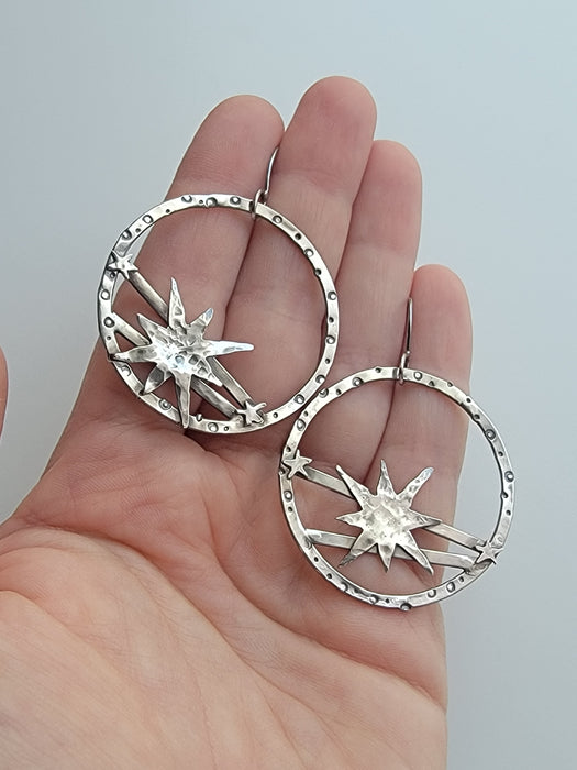Sterling Silver Celestial Earrings