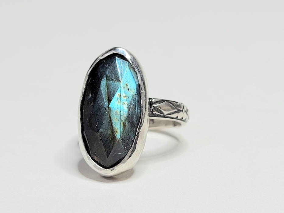 Sterling Silver Labradorite Ring Size US 7