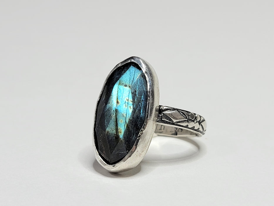 Sterling Silver Labradorite Ring Size US 7