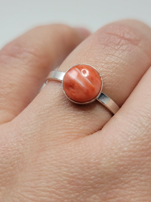 Sterling Silver Spiny Oyster Ring size U.S 7.5