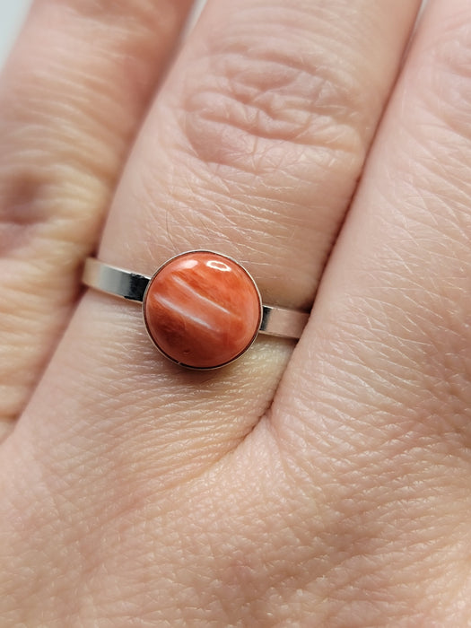 Sterling Silver Spiny Oyster Ring size U.S 7.5