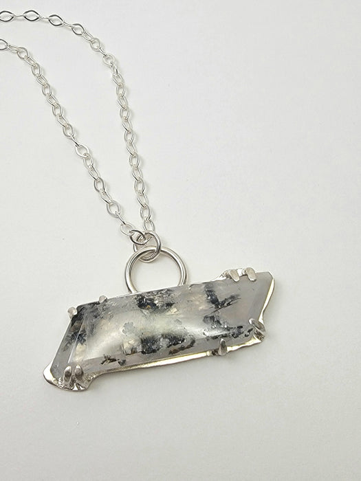 Sterling Silver Prong Set Quartz with Inclusions
