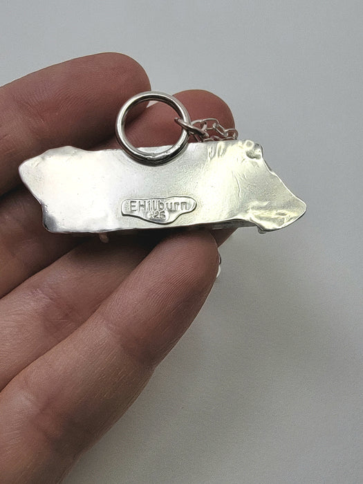 Sterling Silver Prong Set Quartz with Inclusions