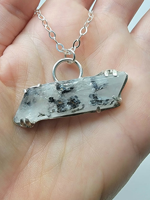 Sterling Silver Prong Set Quartz with Inclusions