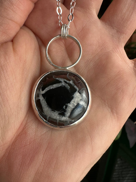 Sterling Silver Septarian Necklace