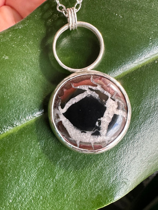 Sterling Silver Septarian Necklace