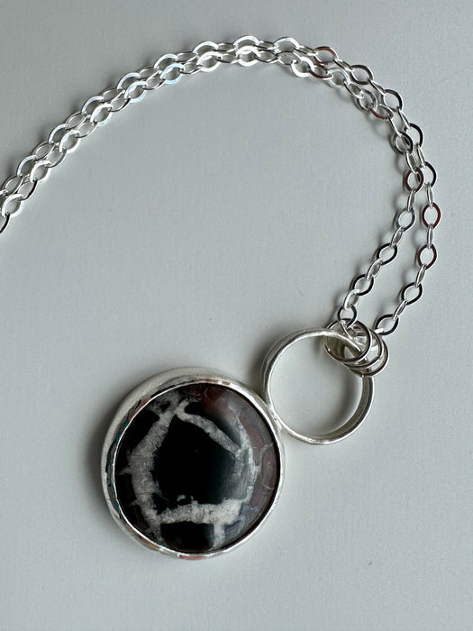 Sterling Silver Septarian Necklace
