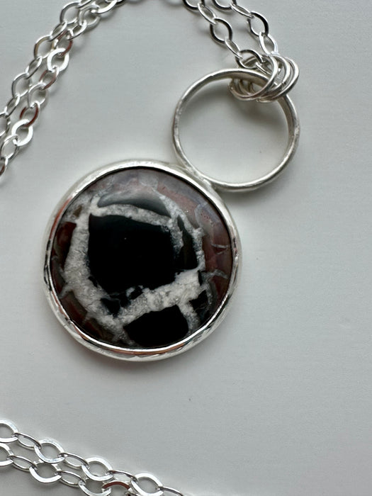 Sterling Silver Septarian Necklace